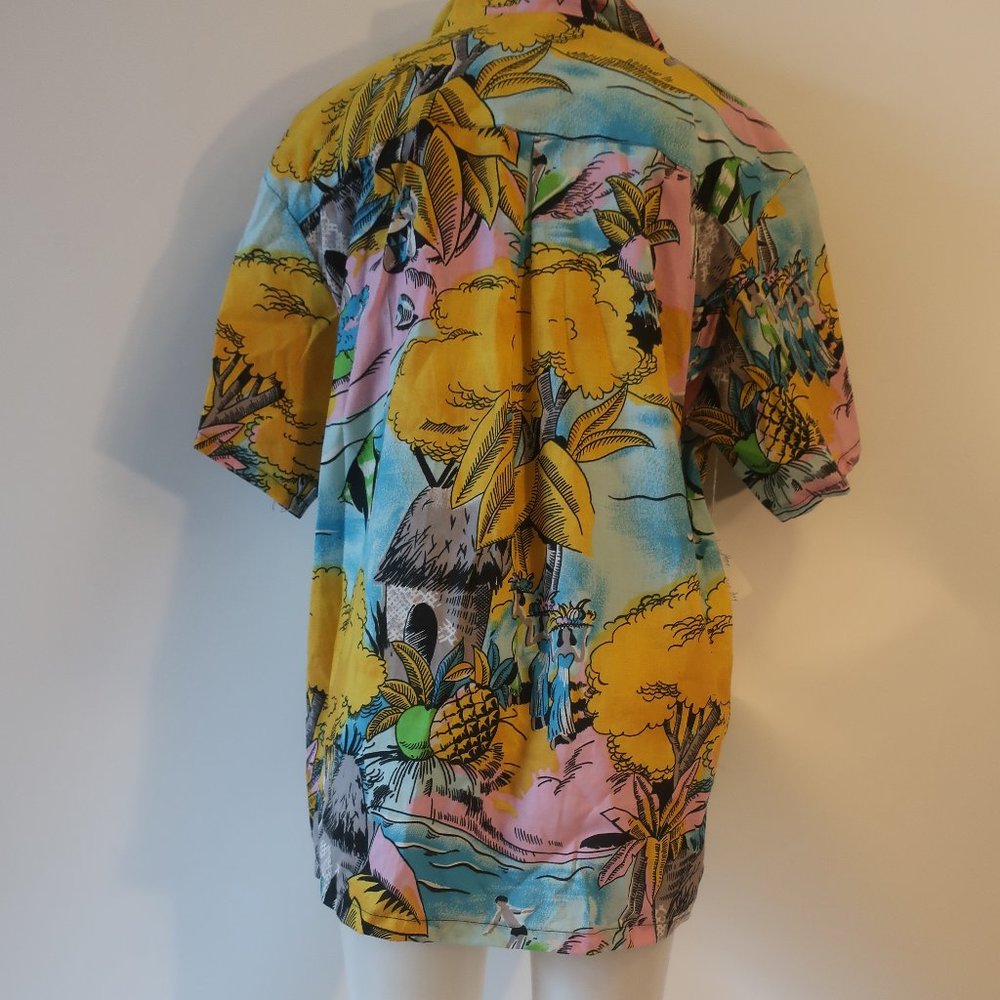 NWT Mens Ele Laguna Beach Multicolor Surfer Button Shirt XL * - Picture 6 of 7